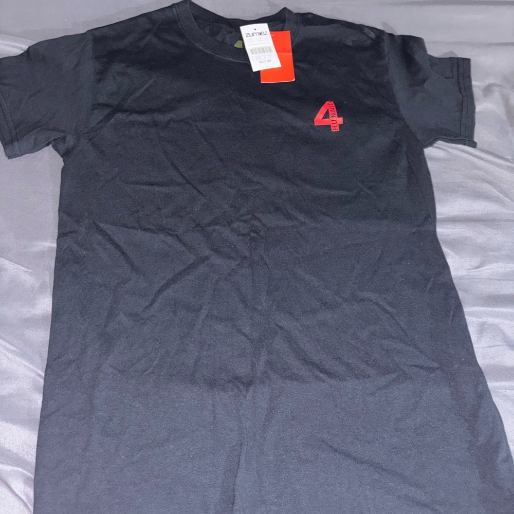 4 HUNNID BLACK TEE